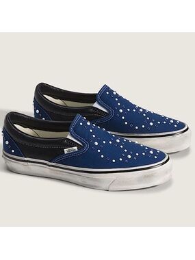 Vans Premium Classic 98 Slip-On Pearl Blue CNVS SNKRS Size 7.5 M 9/W NWB SOLDOUT